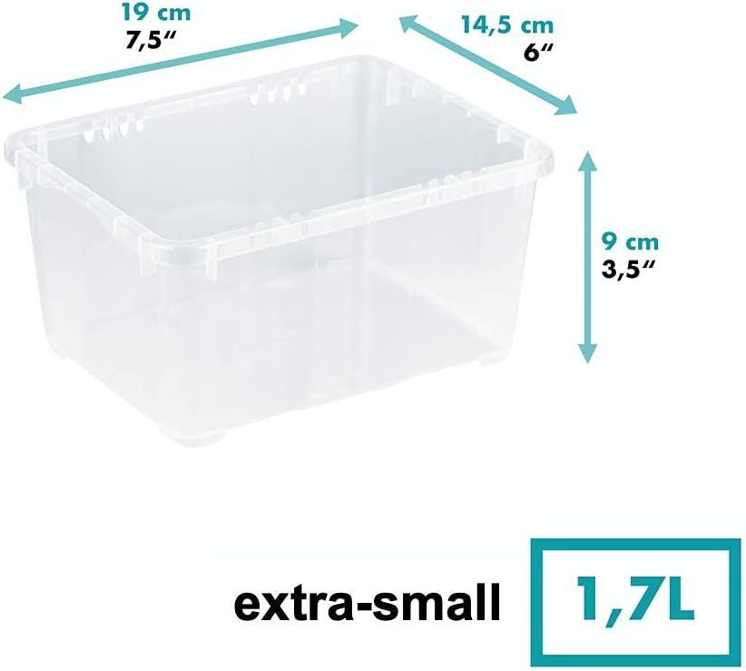Aufbewahrungsbox + Deckel 5er Set versch. Größen Transportbox schwarz |  Lebensmittelbox lebensmittelgeeignet Kunststoffbehälter Lagerbox stapelbar