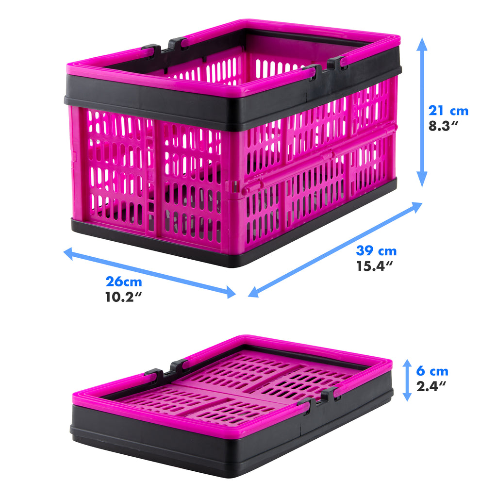 Grizzly 3 x Klappbox mit Griff - faltbar aus Kunststoff - Einkaufskiste  klappbar und stapelbar 16L grau : : Küche, Haushalt & Wohnen